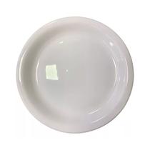 Kit C/15 Pratos Branco Raso 25cm De Cerâmica