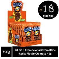 Kit c/18 Ovomaltine Rocks 18 unidade 40g Crocante