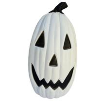 kit c/2 abóbora branca 42cm decoração Halloween plástico
