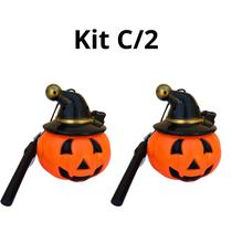 Kit C/2 Abóbora Luz Pendurar Lanterna Aboboluz Luminária Kit C/2 Abóbora Luz Pendurar Lanterna Aboboluz Luminária