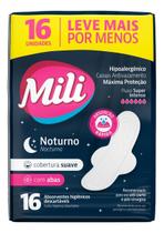 Kit c/ 2 Absorvente com Abas Noturno Suave Mili Pacote