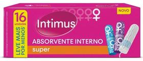Kit c/ 2 Absorvente Interno Super 16 Unidades Intimus