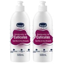 Kit C/2 Amolecedor De Cutículas Ideal Óleo De Rosa Mosqueta 500ml