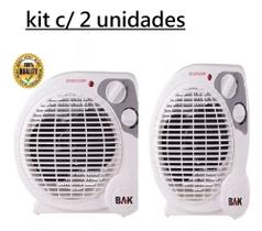 Kit C/2 Aquecedores Elétrico Ambiente Branco Sala Quarto 110 - MK