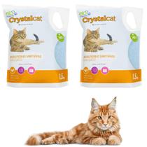 Kit c/2 areia crystalcat microcristais elo imports