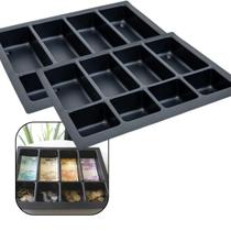 Kit c 2 Bandeja Porta Nota Cédula Moeda Niqueleira Plastico p Caixa Bar Cofre