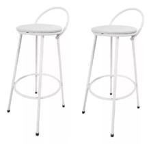 Kit C/ 2 Banqueta Tradicional 70 Cm Branco Kit C/ 2 Banqueta Tradicional 70 Cm Branco