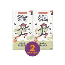 Kit c/ 2 Barra de Chocolate Branco Vegano ao Leite de Coco Super Vegan 95g