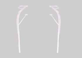 Kit c/ 2 Barra Segurança Lateral Apoio Pé Banheiro Deficiente Idoso Direito Esquerdo