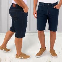 Kit C/ 2 Bermudas C/ Lycra Jeans Tradicional Masculina Kit C/ 2 Bermudas C/ Lycra Jeans Tradicional Masculina