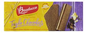 Kit c/ 2 Biscoito Wafer Recheio Triplo Chocolate Bauducco