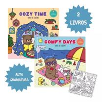 Kit C/2 Bobbie Goods Livro De Colorir Cozy Time Comfy Days