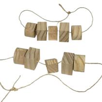 Kit C/2 Bolacha Madeira Pinus Natural Para Roedores Brinquedo Sisal