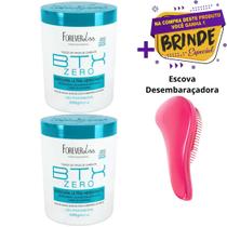 Kit C/2 Btx Zero Hidratação Profunda Forever Liss 1kg Original!