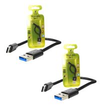 Kit c/2 cabo de dados x tipo c 20cm xcell Kit c/2 cabo de dados x tipo c 20cm xcell