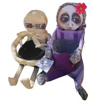 kit c/2 cachepot Mumia e Menina terror decoração Halloween kit c/2 cachepot Mumia e Menina terror decoração Halloween