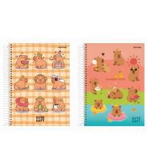 Kit c/ 2 caderno univ. capivara c/ 10m 160 folhas - jandaia