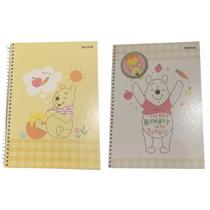 Kit c/2 cadernos e. univ. ursinho pooh c/ 80 folhas -jandaia