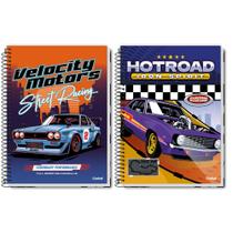 Kit c/ 2 cadernos univ. super cars c/ 80 folhas - credeal