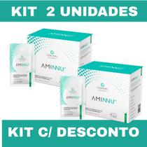 Kit C/2 Caixas Aminnu Central Nutrition Tradicional 10g Com 30 Sachês - Sabor Limão Kit C/2 Caixas Aminnu Central Nutrition Tradicional 10g Com 30 Sachês - Sabor Limão