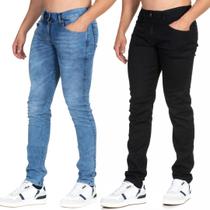Kit c/2 Calça jeans masculina Skynni Premium com Elastano - memorize jeans