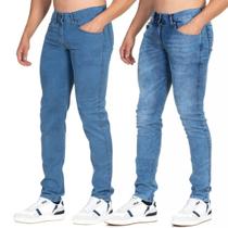 kit C/2 Calça Jeans Skynni Masculina com Elastano Premium - memorize jeans