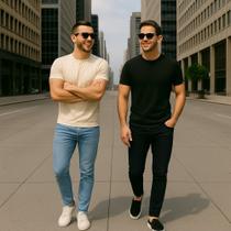 Kit c/2 Calças Jeans LISA Skinny Masculina Slim Elastano Casual Sport 1051 Kit c/2 Calças Jeans LISA Skinny Masculina Slim Elastano Casual Sport 1051