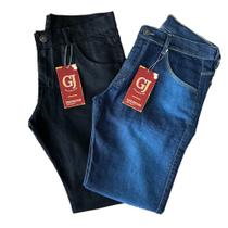 Kit C/ 2 Calças Jeans Masculinas Slim Elastano