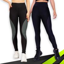 Kit c/ 2 CALÇAS LEG Legging REDINHA Cintura Alta Fitness Treino Casual Corrida Academia 1030