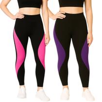 Kit c/ 2 CALÇAS LEG Legging REDINHA Cintura Alta Fitness Treino Casual Corrida Academia 1030