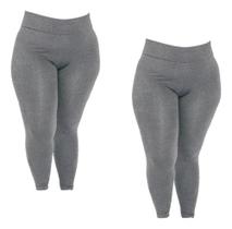 Kit C/ 2 Calças Legging Plus Size Suplex Grosso Dia A Dia