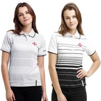 Kit C/ 2 Camisas Polo Femininas Vasco da Gama Oficial Algodão - SPR