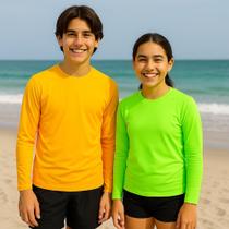Kit c/ 2 Camisetas Térmica Proteção UV Original Segunda Pele Manga Longa Solar Infantil PLT 1018 Kit c/ 2 Camisetas Térmica Proteção UV Original Segunda Pele Manga Longa Solar Infantil PLT 1018