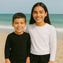 Kit c/ 2 Camisetas Térmica Proteção UV Original Segunda Pele Manga Longa Solar Infantil PLT 1018 Kit c/ 2 Camisetas Térmica Proteção UV Original Segunda Pele Manga Longa Solar Infantil PLT 1018