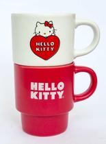 Kit c/ 2 Canecas empilháveis Hello Kitty Licenciada Cor:branca Kit c/ 2 Canecas empilháveis Hello Kitty Licenciada Cor:branca