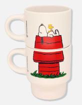 Kit c/ 2 Canecas empilháveis Snoopy Licenciada Cor:Branca Kit c/ 2 Canecas empilháveis Snoopy Licenciada Cor:Branca