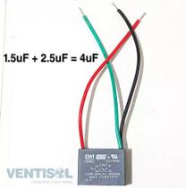 Kit C/ 2 Capacitores Ventilador De Teto Ventisol 127v 3 Fios 4UF