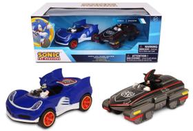 kit c/ 2 Carrinhos Pull Back - Sonic e Shadow - All Stars Racing - Fun