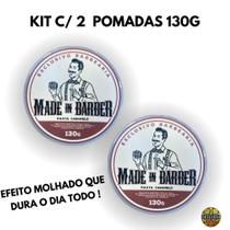 Kit C/ 2 Cera Capilar Caramelo Efeito Brilho Fixação Forte Mib - 70g/130g Kit C/ 2 Cera Capilar Caramelo Efeito Brilho Fixação Forte Mib - 70g/130g