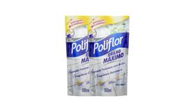 Kit c/ 2 Cera Incolor Poliflor Brilho Máximo Sachê 500ml