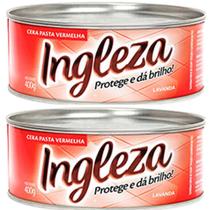 KIT C/ 2 CERAS EM PASTA INGLEZA 400g VERMELHO