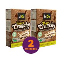 Kit c/ 2 Cereal Matinal Orgânico Sem Glúten Cacau e Caramelo biO2 Vegan Crunchy 200g
