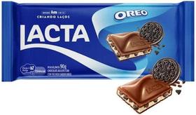 Kit c/ 2 chocolate ao leite recheio oreo lacta barra