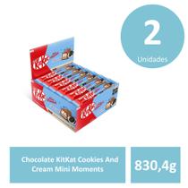 Kit c/2 Chocolate KitKat 34,6x24 Cookies Cream Mini Moments