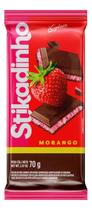 Kit c/ 2 Chocolate Meio Amargo Recheio Morango Stikadinho