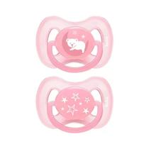 Kit C/2 Chupeta Buba 0-6m Bico Uni Rosa Urso/Estrela 12658 Kit C/2 Chupeta Buba 0-6m Bico Uni Rosa Urso/Estrela 12658