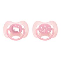 Kit C/2 Chupeta Buba 6m+ Bico Simétrico Rosa 12670 Kit C/2 Chupeta Buba 6m+ Bico Simétrico Rosa 12670