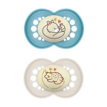 Kit c/ 2 Chupetas Night & Day Mam +6m Tam2 Azul CH22321