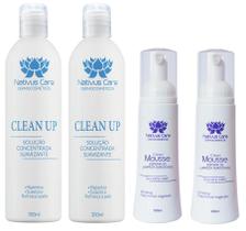 Kit c/2 Clean UP e 2 Espuma de Limpeza PH Neutro Nativus Care - Micro e Tebori Kit c/2 Clean UP e 2 Espuma de Limpeza PH Neutro Nativus Care - Micro e Tebori