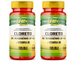Kit C/2 Cloreto De Magnésio Pa + Vit B6 800mg 60Caps Unilife Kit C/2 Cloreto De Magnésio Pa + Vit B6 800mg 60Caps Unilife